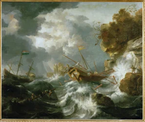 Barcos en peligro en la costa